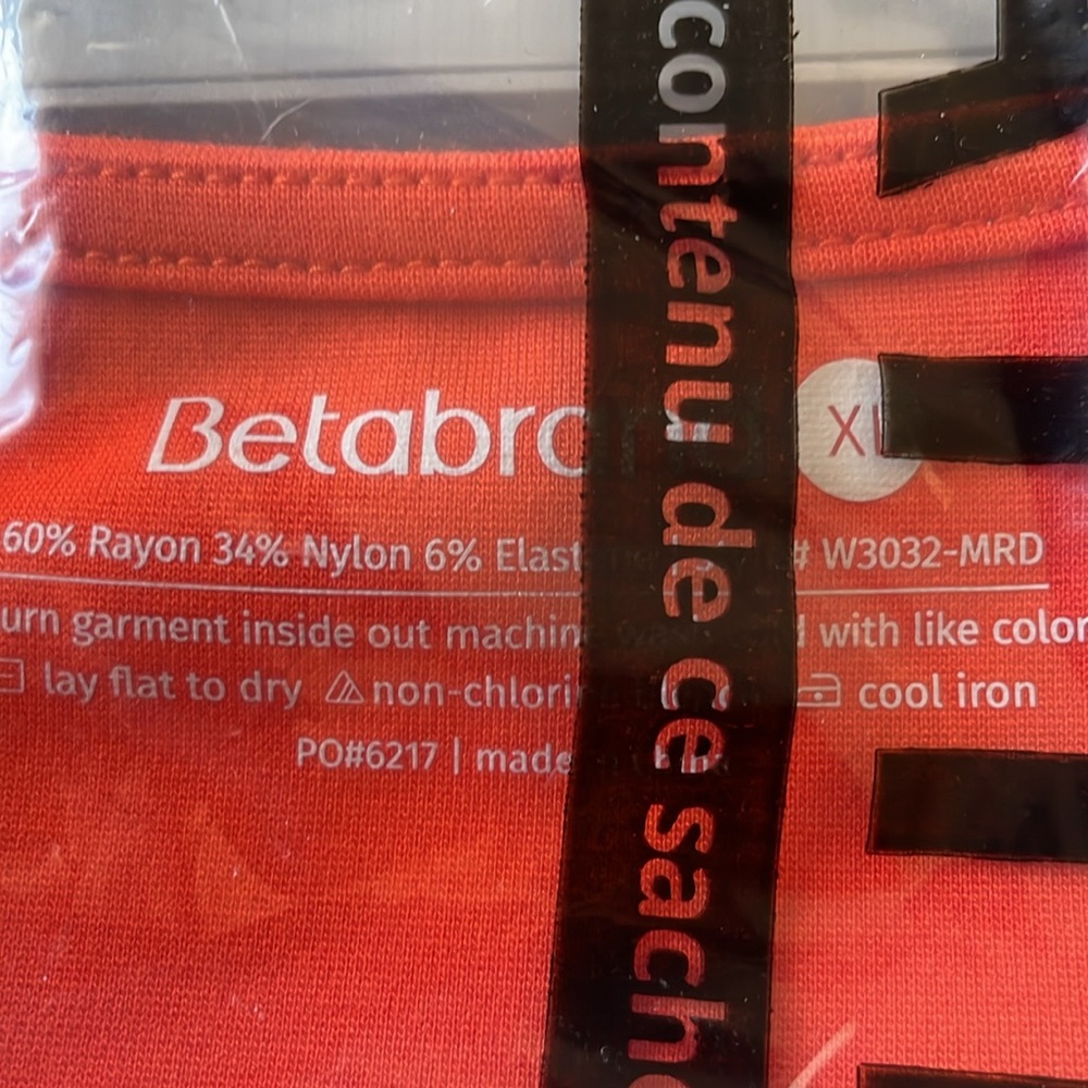 Betabrand Orange Agile Drawstring Tee Shirt Short Sleeve Size XL NEW - Picture 4 of 6